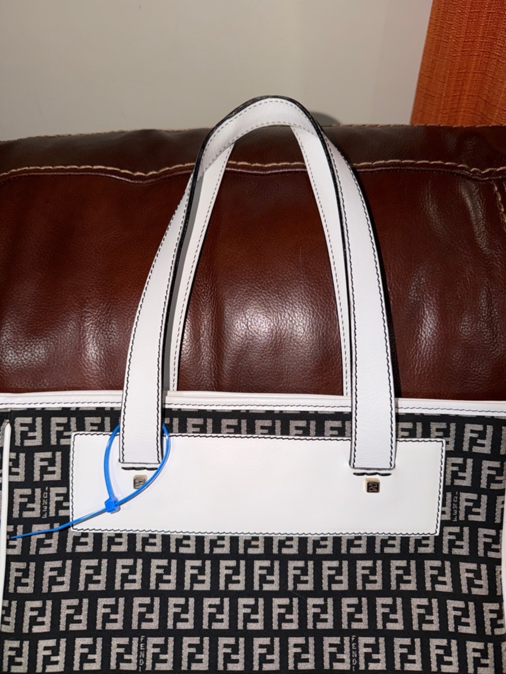 ‼️Authentic Fendi Zucchino Canvas Tote Shoulder Bag - Picture 10 of 16